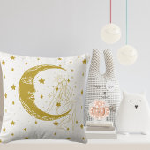 Himmelsfrau, Mondsterne, boho, elegante Astronomie Kissen