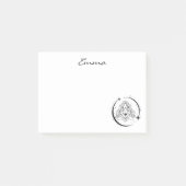 Himmelsfrau, Mondsterne, boho, elegante Astronomie Post-it Klebezettel (Vorderseite)