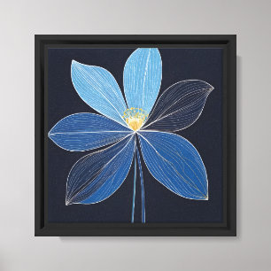 Himmelsfriedlichkeit: Ein blauer Lotus-Traum Leinwanddruck