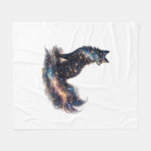 Himmelsfuchs | Kosmische Fantasiefigur Fleecedecke (Vorderseite (Horizontal))