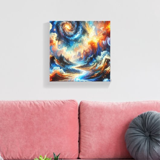 Himmelsfusion Leinwanddruck (Insitu (Wohnzimmer))