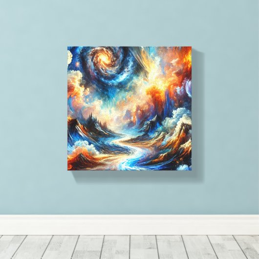 Himmelsfusion Leinwanddruck (Insitu (Holzboden))