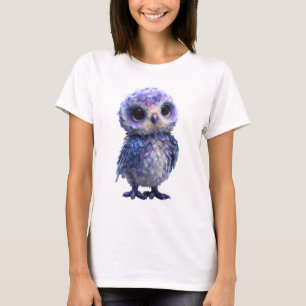 Himmelsgalaxie Funkel Baby Eule Frauen T-Shirt