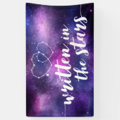 Himmelsgalaxie Hochzeit geschrieben in den Sternen Banner (Vertikal)