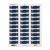 Himmelsgalaxie Navy Blau Rücksendeadresse (Vorne)