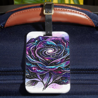 Himmelsgalaxie Rose Spiralnebel Maßgeschneidertes Gepäckanhänger