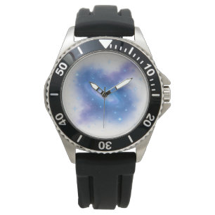 Himmelsgalaxie-Uhr – Kosmische Raumkunst in Blau Armbanduhr