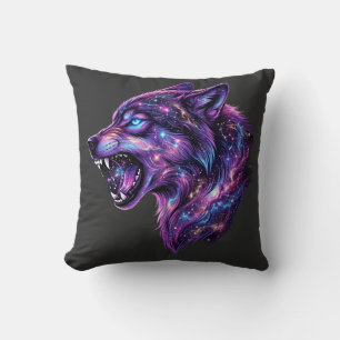 Himmelsgalaxie Wolf Brüllen Grafik T-Shirt Kissen