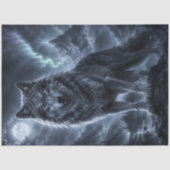 Himmelsgeist-Wolf-Dekupage Seidenpapier (Vorderseite)