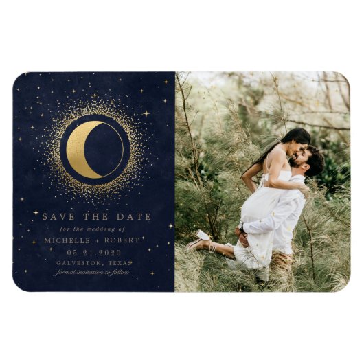 Himmelsgold-Foto Save the Date Magnet (Horizontal)