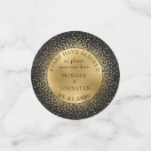 Himmelsgoldenmond Mitternacht Save the Date Konfetti (Klein Vorderseite)