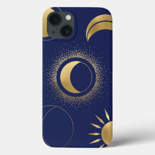 Himmelsgoldenmondphasen Ekliptik lila Blau Case-Mate iPhone Hülle