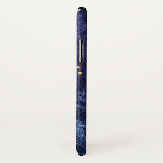 Himmelsgoldensterne Blütenflockentext Case-Mate iPhone Hülle (Hinten/Rechts)