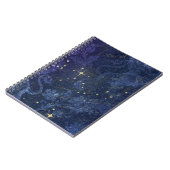 Himmelsgoldensterne Blütenflockentext Notizblock (Linke Seite)