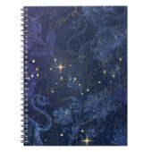 Himmelsgoldensterne Blütenflockentext Notizblock (Vorderseite)
