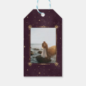 Himmelsgoldmoon Save the Date Foto Geschenkanhänger (Rückseite)