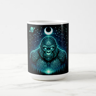 Himmelsgorilla – Kosmische Primaten-Wildnis-Galaxi Kaffeetasse