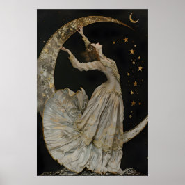Himmelsgöttin-Kunstprint, Gothic-Romantik-Dekor, Poster