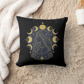 Himmelsgöttin Mond & Sterne Damen T-Shirt Kissen