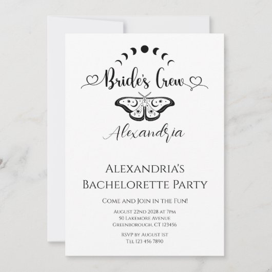 Himmelsgraben des Junggeselinnen-Abschieds Einladung (Vorderseite)