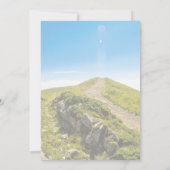 Himmelsgrün Feier des Lebens Beerdigung Foto Einladung (Rückseite)