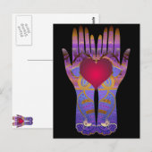 Himmelshände Dunkle Postkarte (Vorne/Hinten)