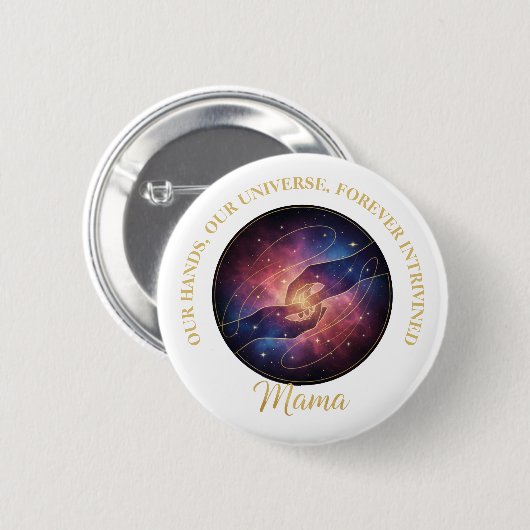 Himmelshände Galaxie Universum Mama Button (Vorne & Hinten)