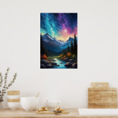 Himmelsharmonie, atemberaubender Sternenhimmel Poster (Küche)