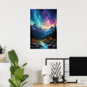 Himmelsharmonie, atemberaubender Sternenhimmel Poster (Heimbüro)