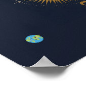 Himmelsharmonie | Moderne Sun & Moon Wall Kunst Poster (Ecke)