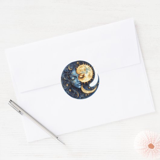 Himmelsharmonie Runder Aufkleber (Umschlag)