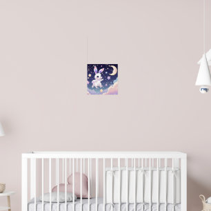 Himmelshasenposter – Kawaii Pastellhase Poster