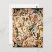 Himmelshemisphäre, 1790 postkarte (Vorne/Hinten)