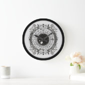 HimmelsImpressionen: Schwarz-Weiß-Astrologie Große Wanduhr (Zuhause)