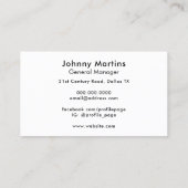 Himmelskamera Ziel Visitenkarte (Rückseite)