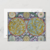 Himmelskarte der Planeten Postkarte (Vorne/Hinten)