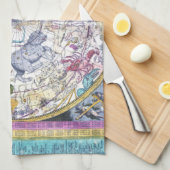 Himmelskarte Hemisphaerium Coeli Boreale Geschirrtuch (Viertel Falte)