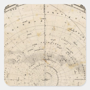 Himmelskarte Quadratischer Aufkleber