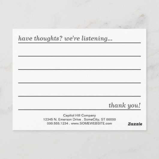 Himmelskartenbäume Postkarte (Rückseite)