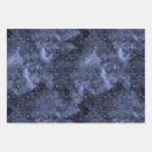 Himmelskies Dark Navy und Gold Wrapping Paper Geschenkpapier Set (Vorderseite 3)