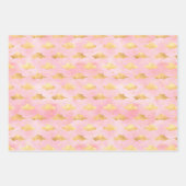 HimmelskiesPink und Gold Wrapping Paper Geschenkpapier Set (Vorderseite)