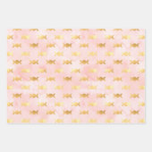 HimmelskiesPink und Gold Wrapping Paper Geschenkpapier Set (Vorderseite)