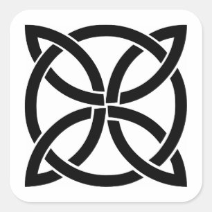 Himmelsknoe Ireland antikes Symbol Heide Quadratischer Aufkleber