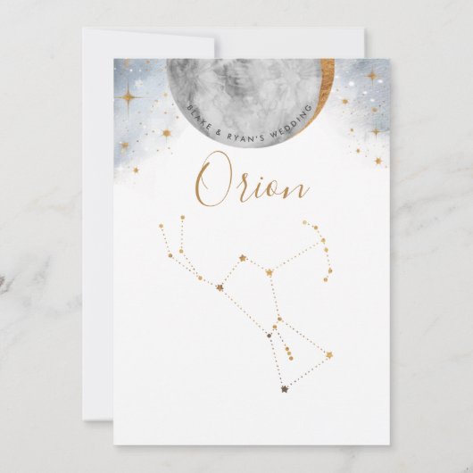 Himmelskonstellation, Tischnummer Orion (Rückseite)