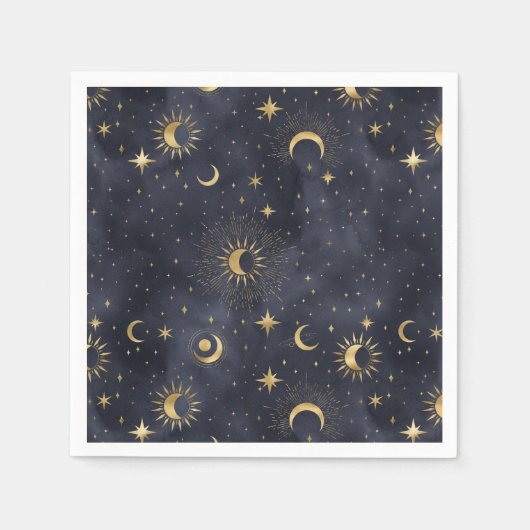 Himmelskörper abstrakte Nachthimmelnacken Serviette (Vorderseite)