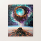 Himmelskörper aus dunkler Wolke Puzzle (Vertikal)