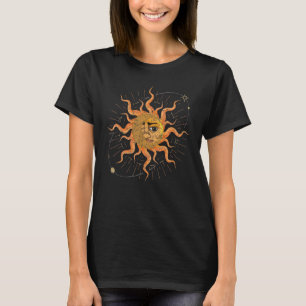 Himmelskörper Bohemischer ästhetischer Moon Sun As T-Shirt