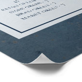 Himmelskörper Gerahmte Alphabetische Sitzkarte Poster (Ecke)