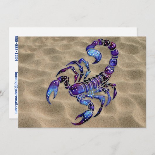 Himmelskorpion Einladung (Vorne/Hinten)