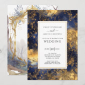 Himmelskosmische Sterne und Planeten Hochzeiten Einladung (Vorne/Hinten)